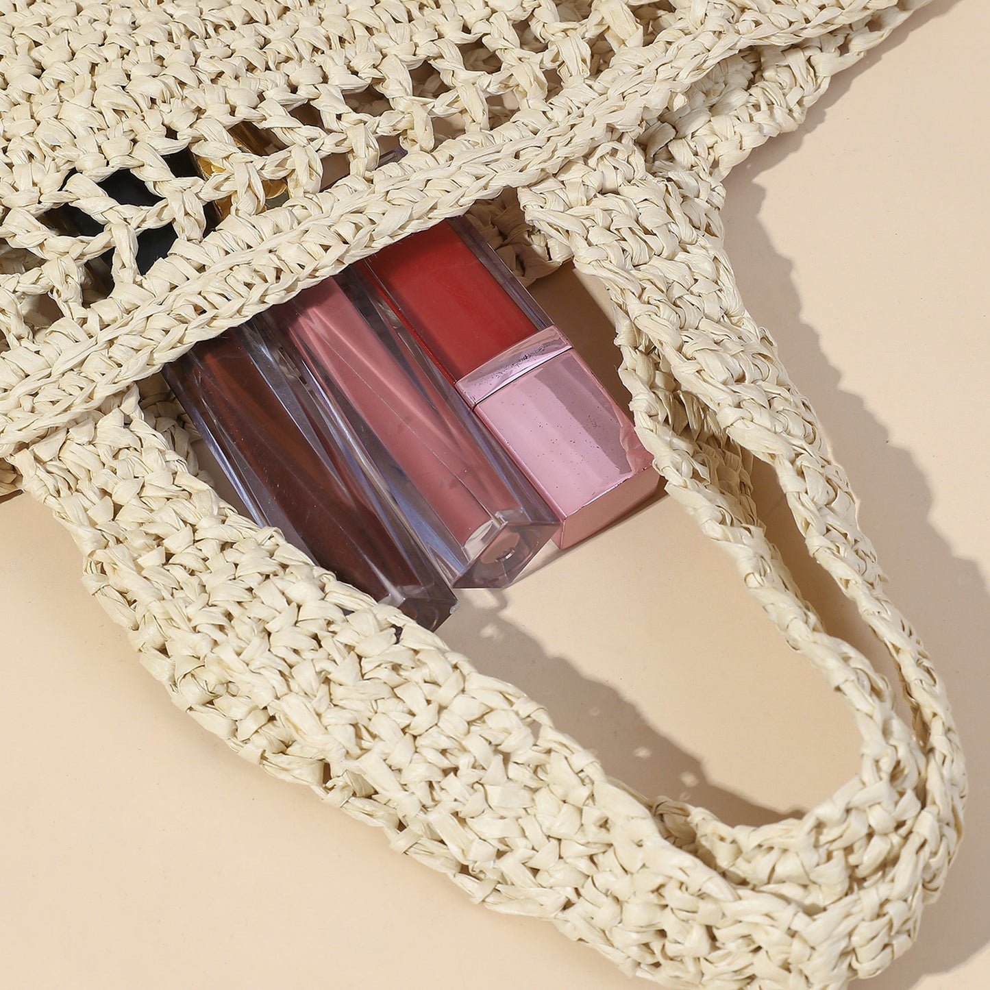 Woven Raffia-Style Tote Bag