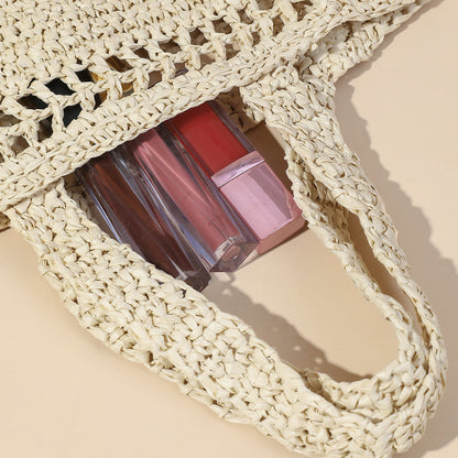 Woven Raffia-Style Tote Bag
