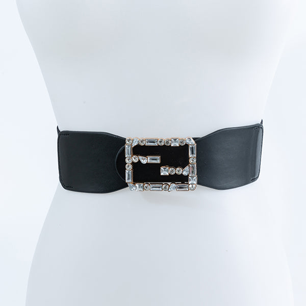 SQUARE RHINESTONE BUCKLE BELT