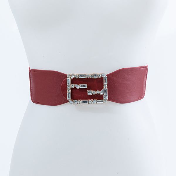 SQUARE RHINESTONE BUCKLE BELT