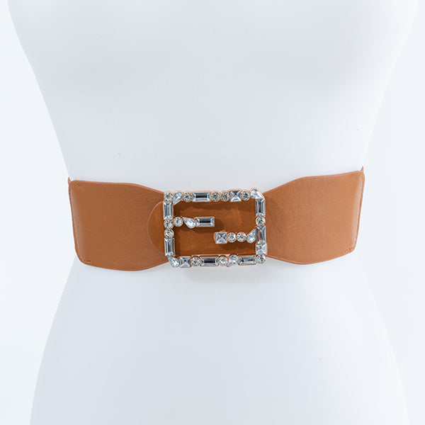 SQUARE RHINESTONE BUCKLE BELT