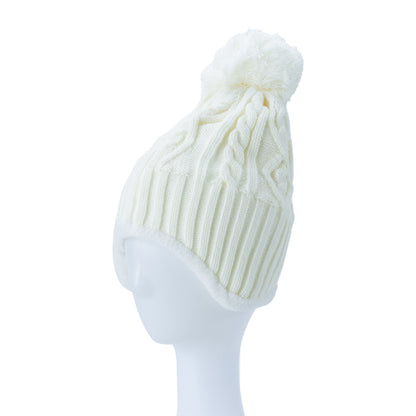 CABLE KNIT EAR COVER BEANIE