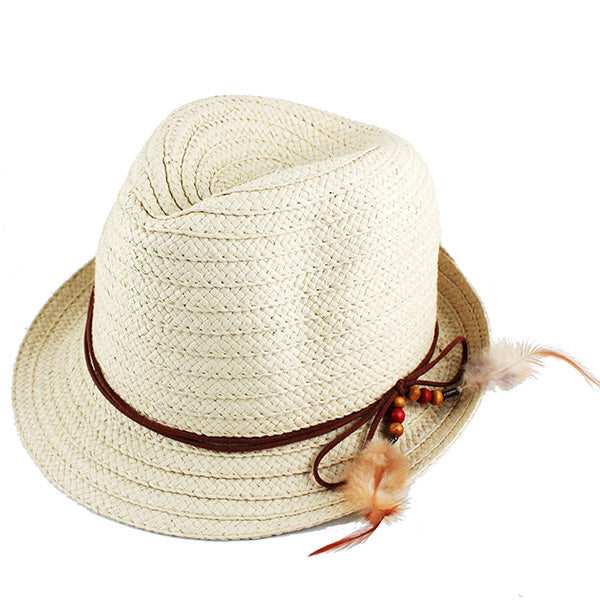 Bartow Feather Straw Hat