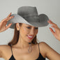 Wide Brim Woven Cowboy Hat
