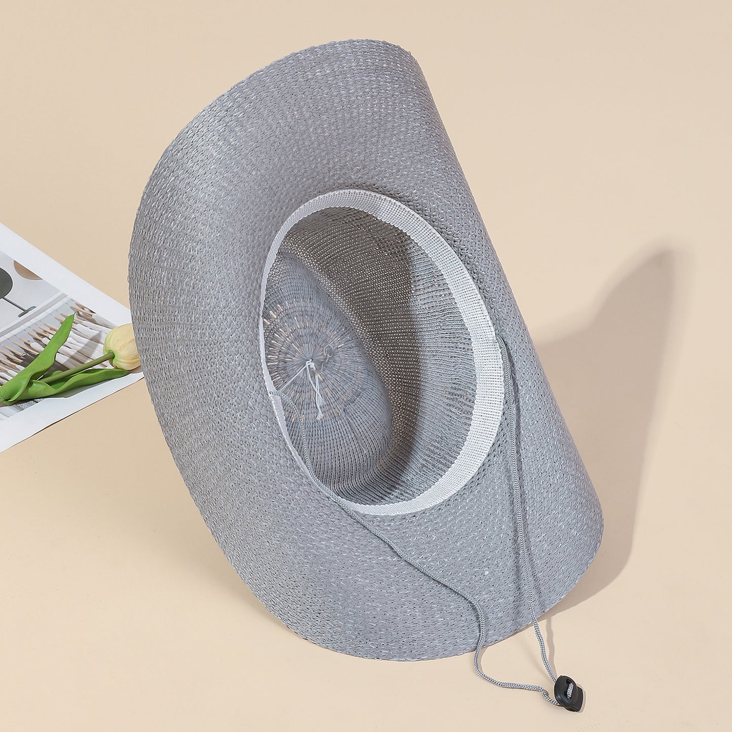 Wide Brim Woven Cowboy Hat