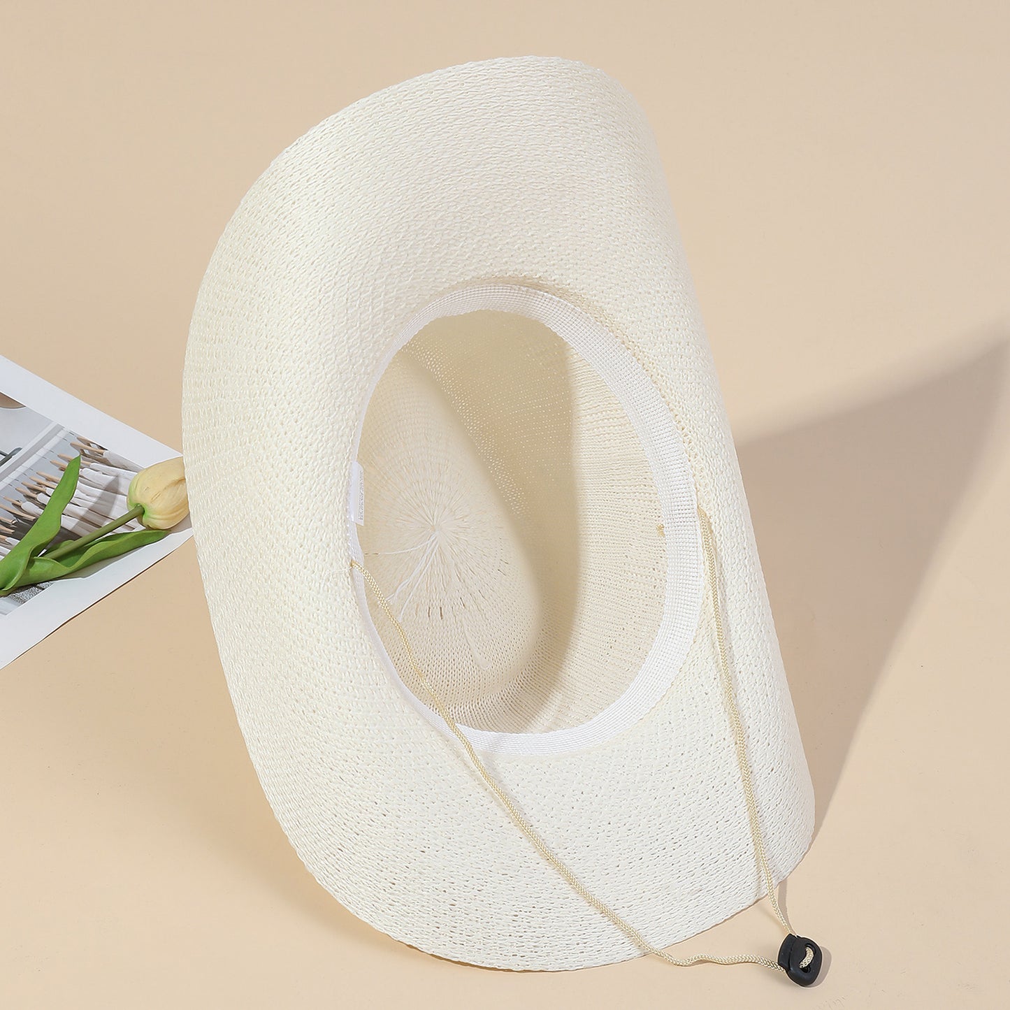 Wide Brim Woven Cowboy Hat