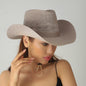 Wide Brim Woven Cowboy Hat