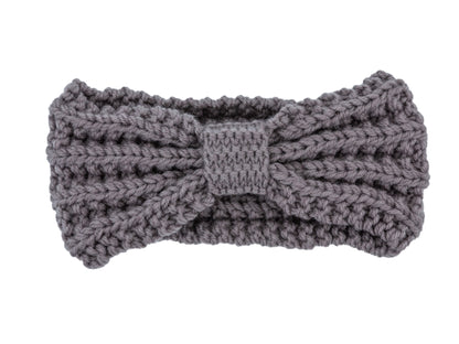 KNITTED BOW WINTER HEAD BAND