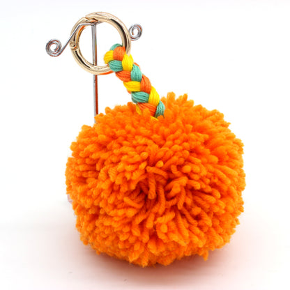 FLUFFY YARN BALL KEY CHAIN
