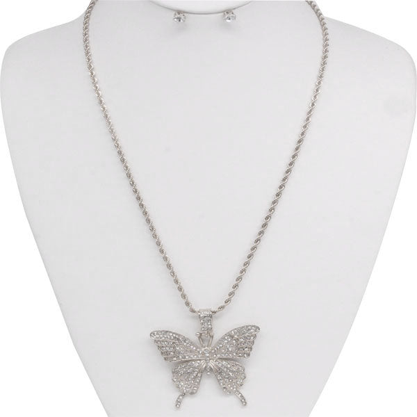 BUTTERFLY LECKLACE AND EARRRING