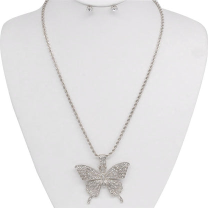 BUTTERFLY LECKLACE AND EARRRING