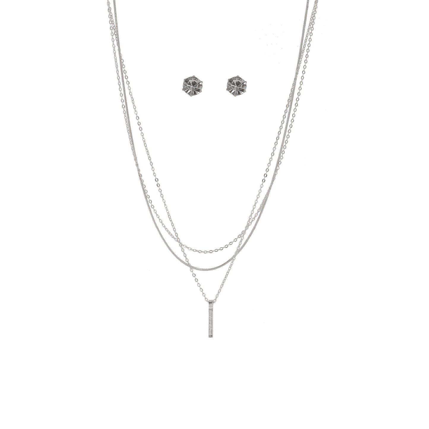 BAR PENDANT LAYERED NECKLACE SET
