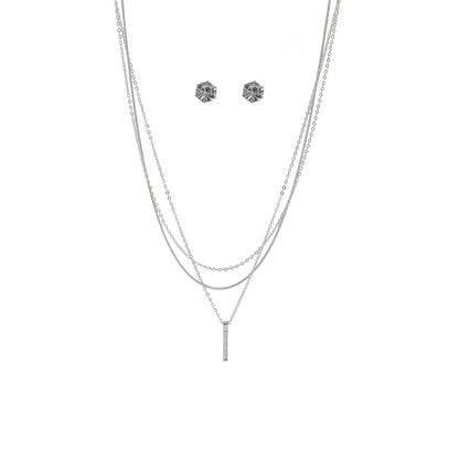 BAR PENDANT LAYERED NECKLACE SET