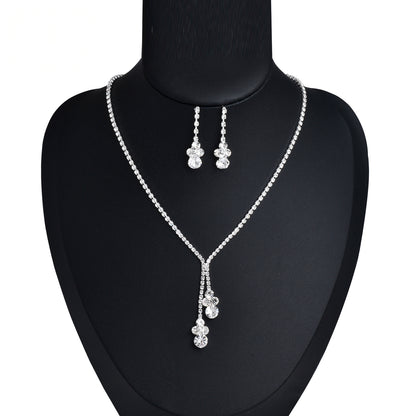 Bridal Rhinestone Necklace Set