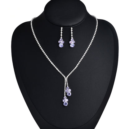 Bridal Rhinestone Necklace Set