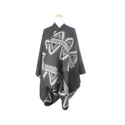 NAVAJO-INSPIRED PATTERN PONCHO