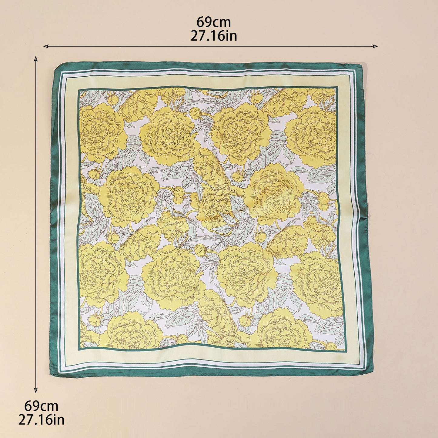 Floral Print Satin Scarf