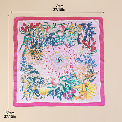 Tropical Botanical Square Scarf