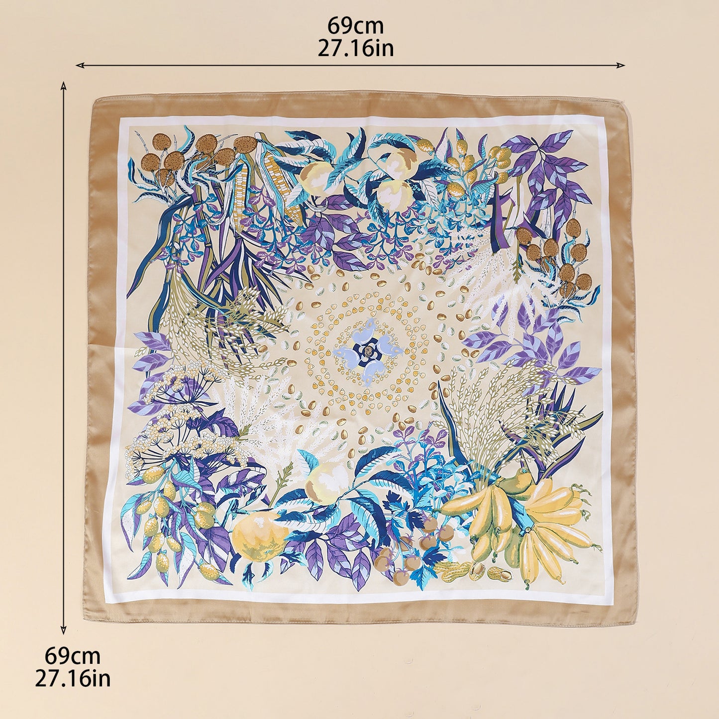 Tropical Botanical Square Scarf