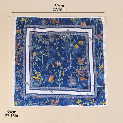 Wildflower Print Square Scarf