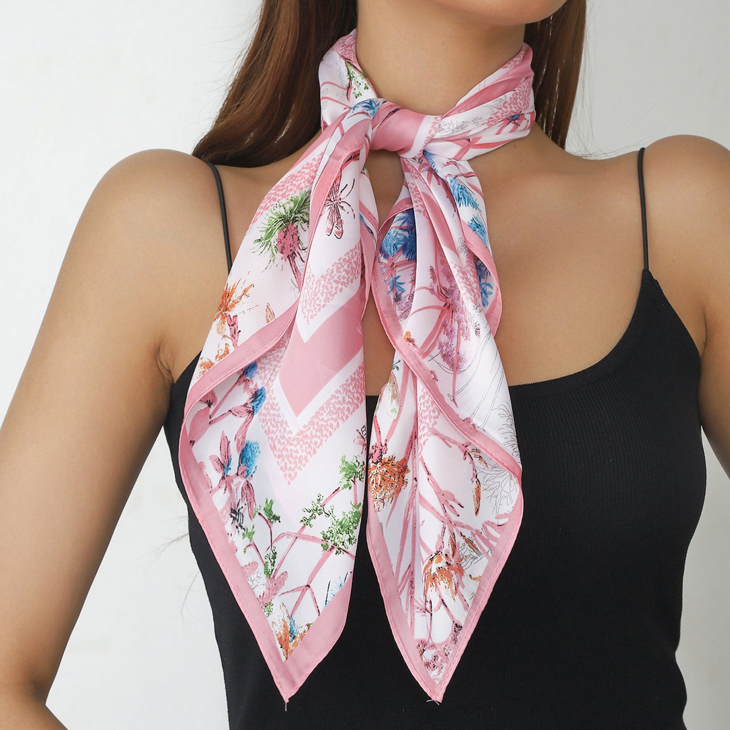 Wildflower Print Square Scarf