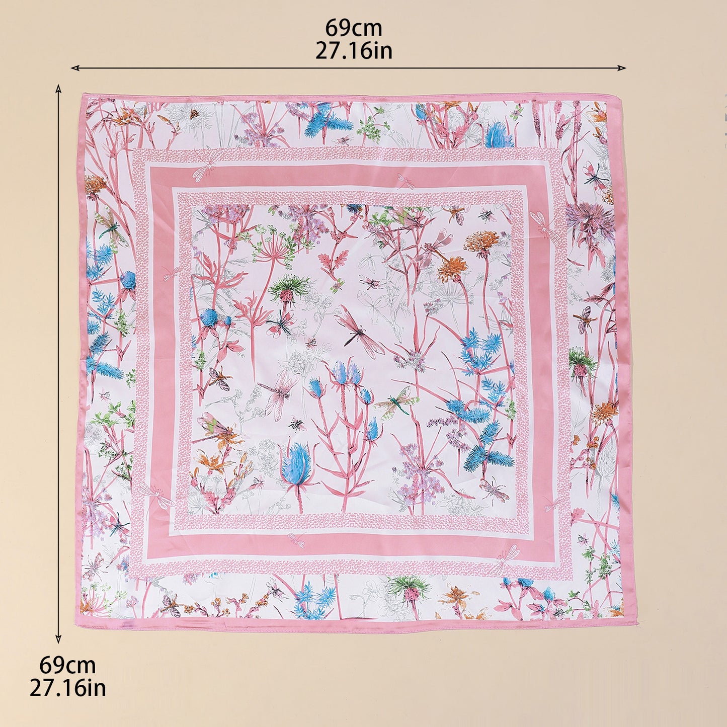 Wildflower Print Square Scarf