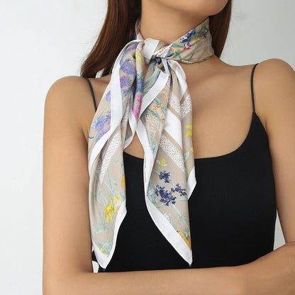 Wildflower Print Square Scarf