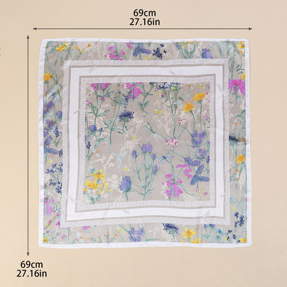 Wildflower Print Square Scarf