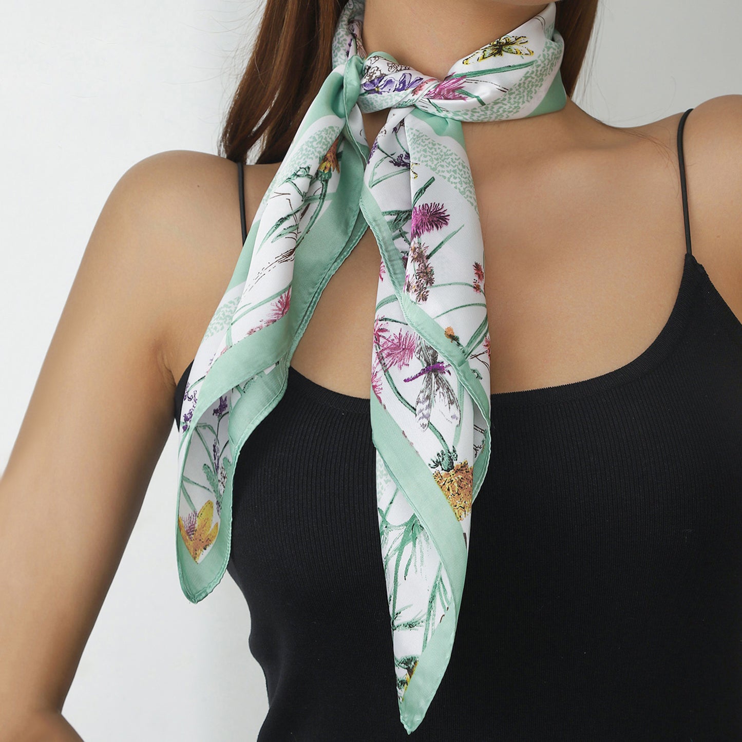 Wildflower Print Square Scarf