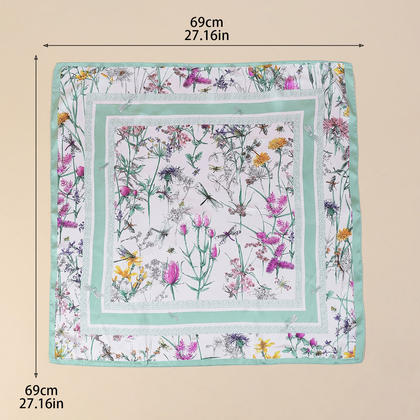 Wildflower Print Square Scarf