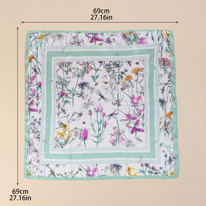 Wildflower Print Square Scarf