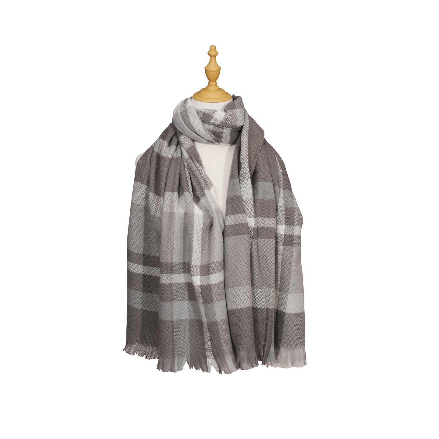 CLASSIC PLAID FRINGE SCARF