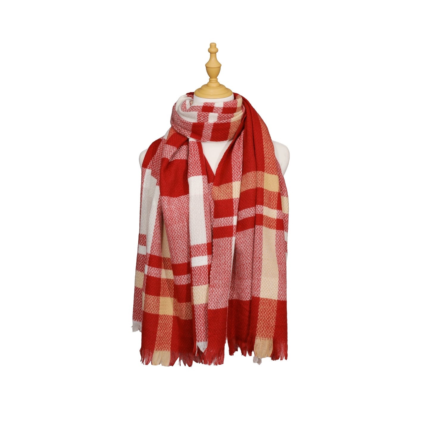 CLASSIC PLAID FRINGE SCARF