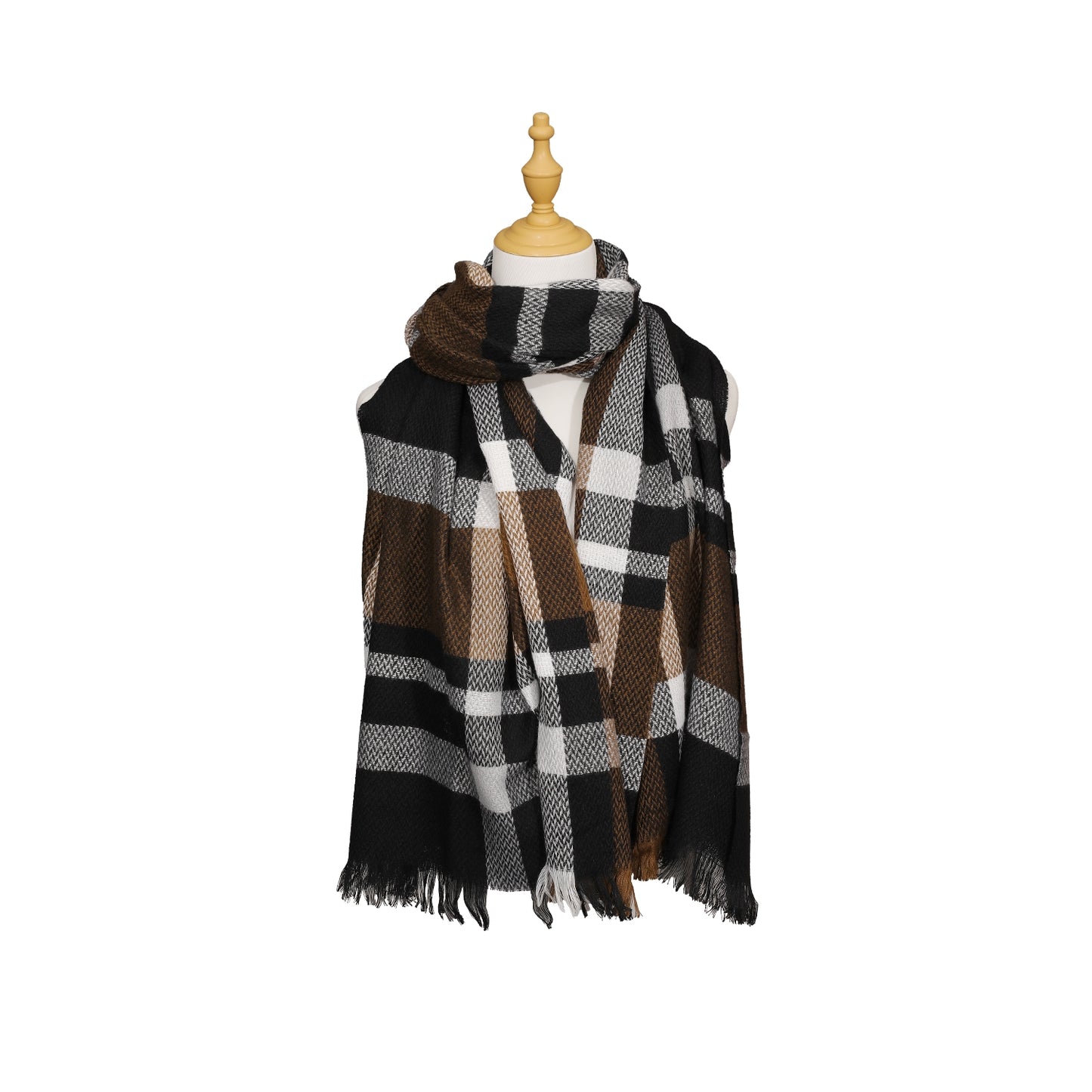 CLASSIC PLAID FRINGE SCARF