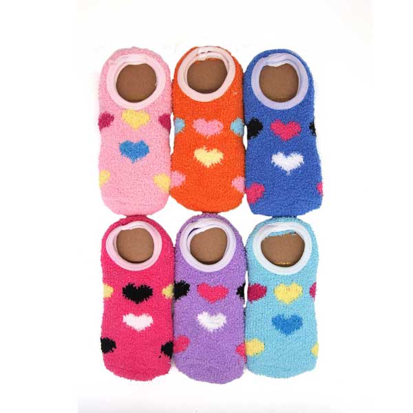 ASSORTED Fuzzy HEART SOCKS
