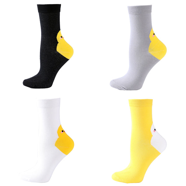4 ASSORTED COLORED CHIC SOCKS