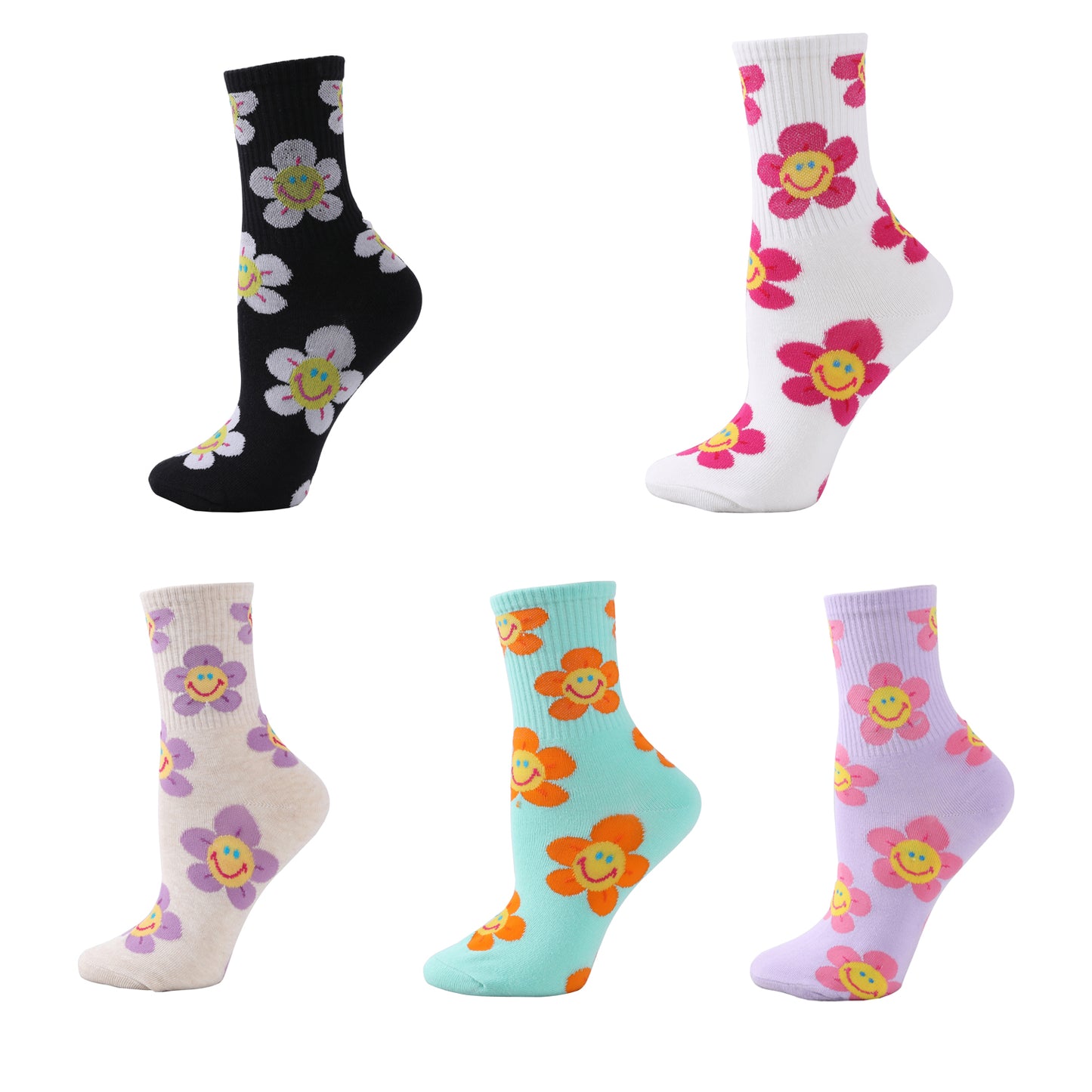 Smily flowers printed
