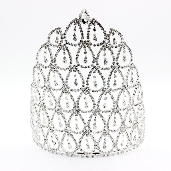 Majestic Tall Rhinestone Crown