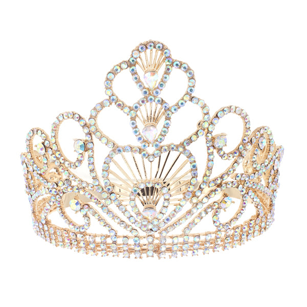 Elegant Crystal Queen Tiara