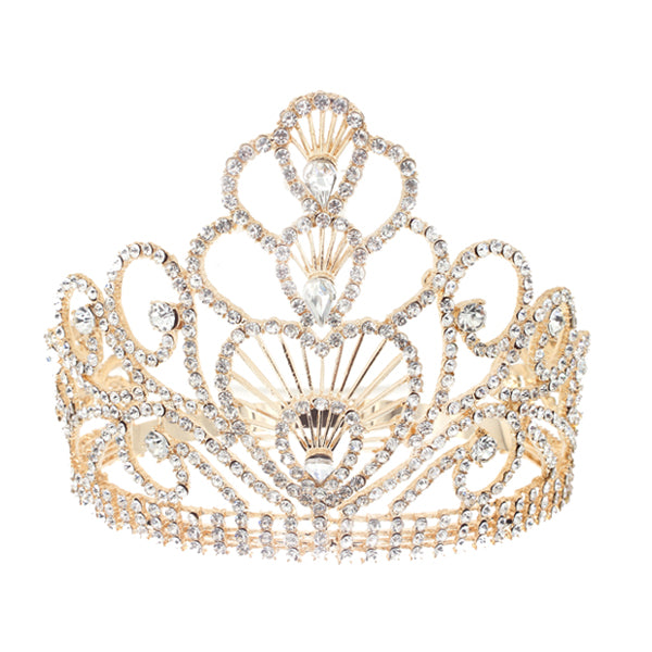 Elegant Crystal Queen Tiara