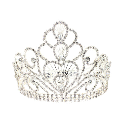 Elegant Crystal Queen Tiara