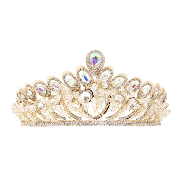 Crystal Floral Leaf Tiara
