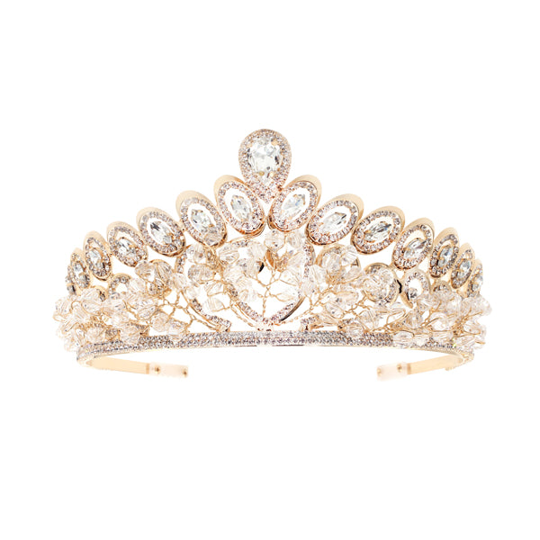 Crystal Floral Leaf Tiara