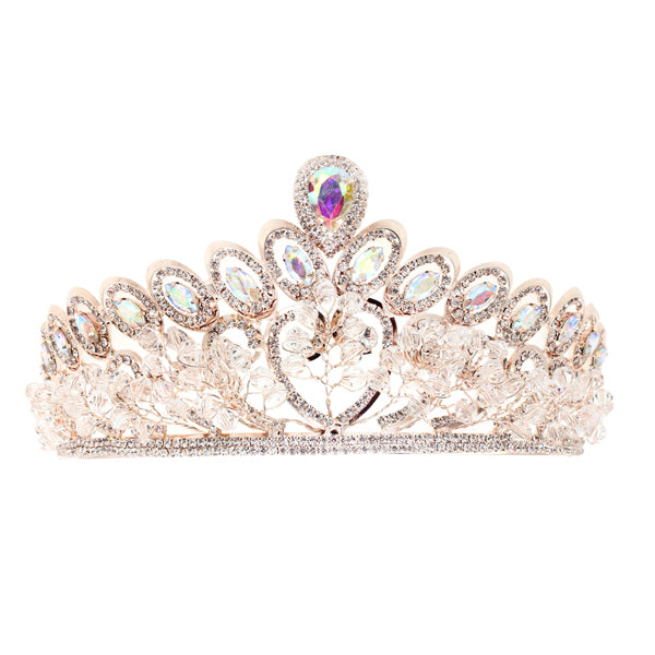 Crystal Floral Leaf Tiara