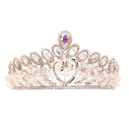 Crystal Floral Leaf Tiara