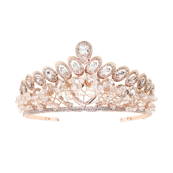 Crystal Floral Leaf Tiara