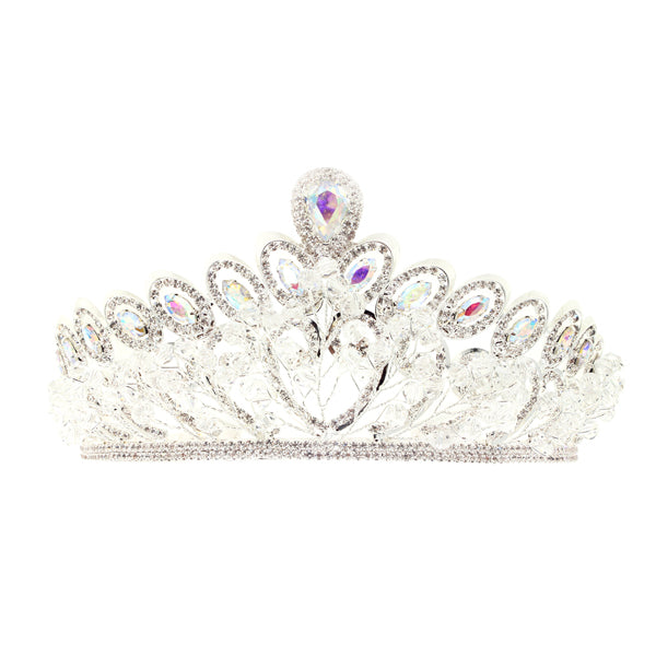 Crystal Floral Leaf Tiara