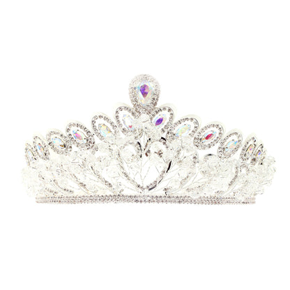 Crystal Floral Leaf Tiara