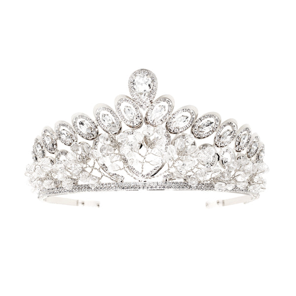 Crystal Floral Leaf Tiara