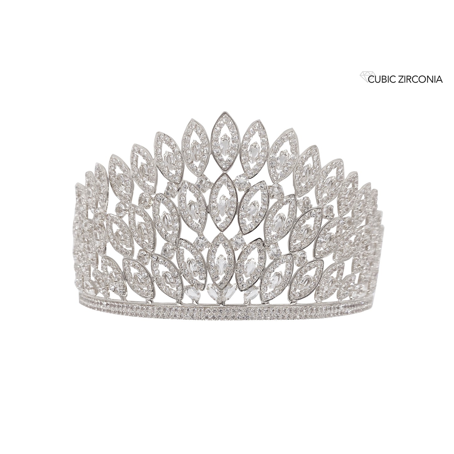 Luxury Cubic Zirconia Crown Tiara